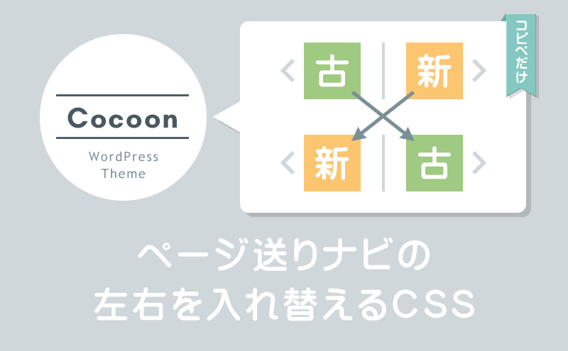 Cocoonのページ送りナビの左右を入れ替えるCSS