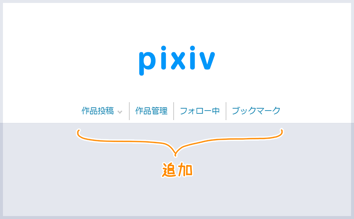 pixivにメニューを追加するUserScript